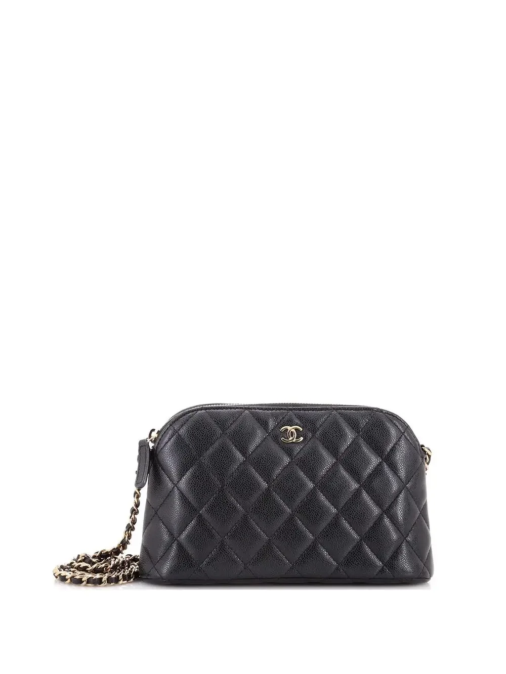 Chanel Cc Dome Zip Clutch With Chain #237534C44B